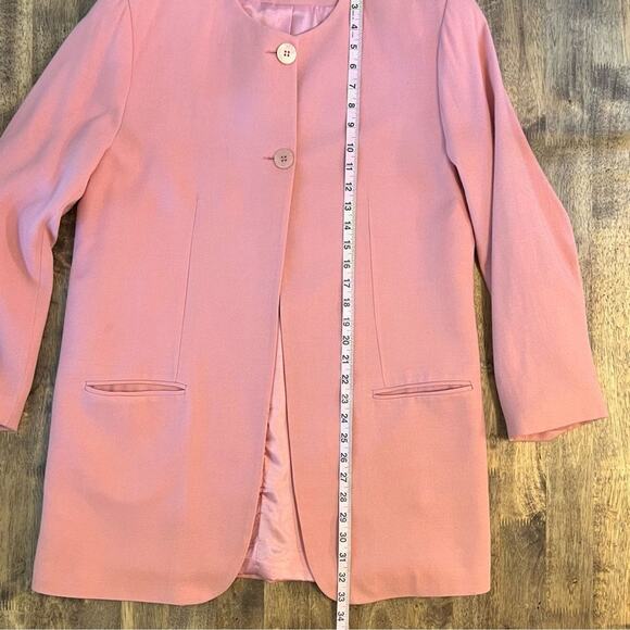 Diane Von Furstenberg Women’s Vintage Wool Blazer Union Made In USA Pink Size 12 - Picture 6 of 10